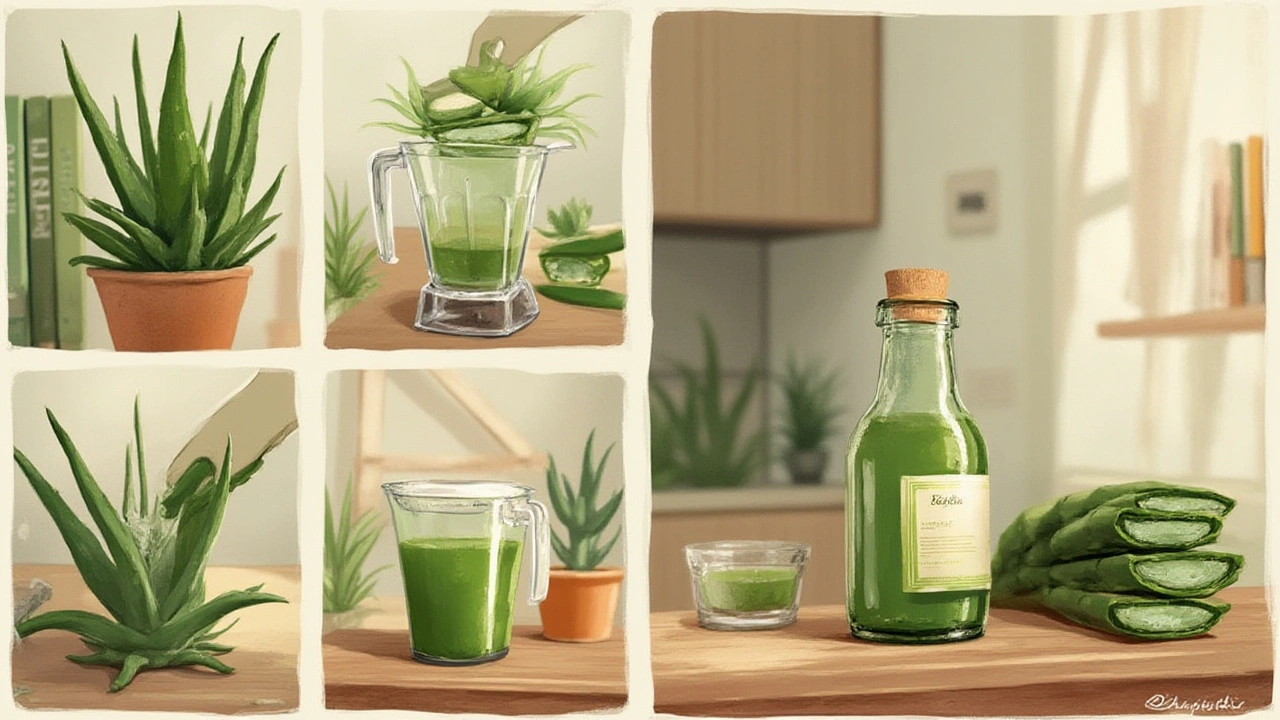 Postup výroby čerstvé šťávy z aloe vera