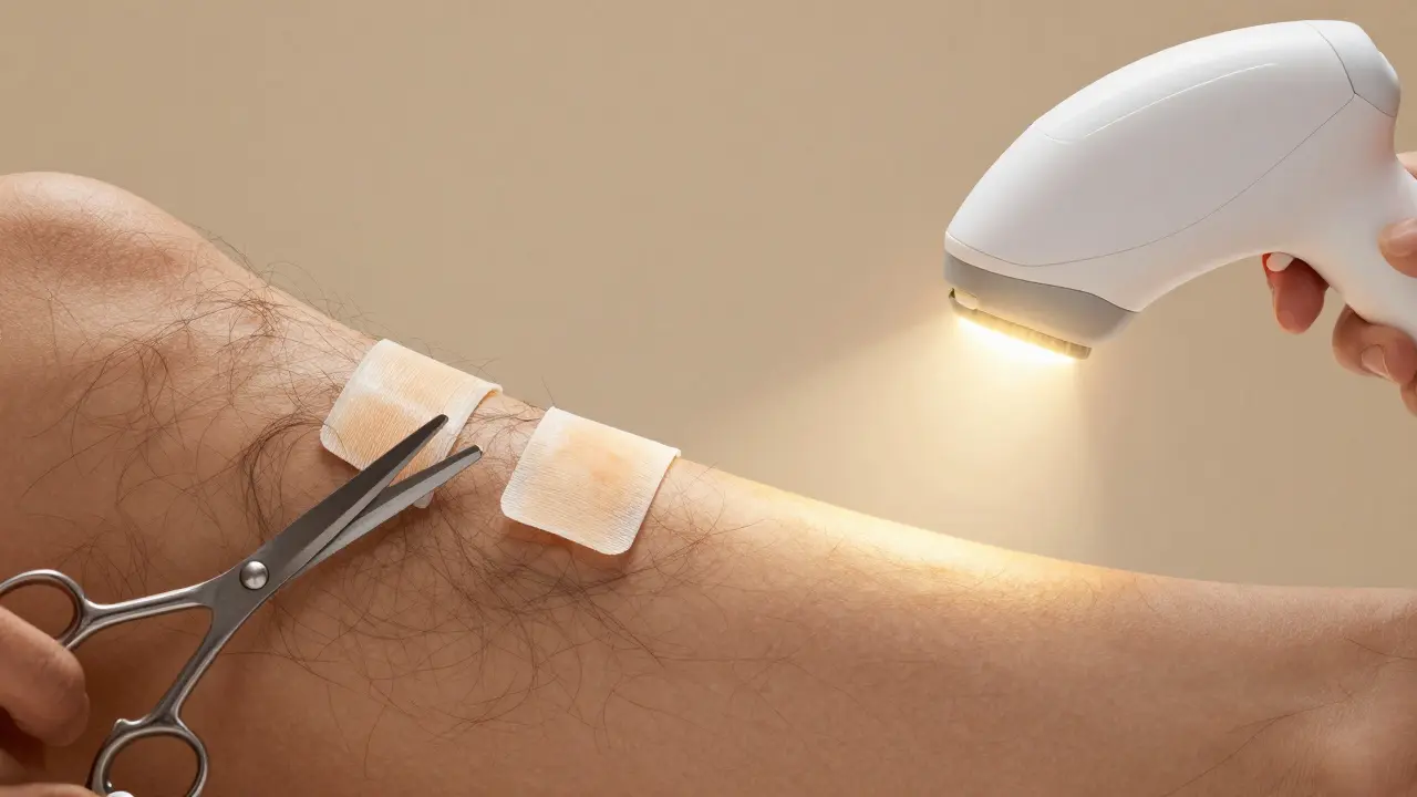 Srovnání dočasné a trvalé odstraňování chloupků.