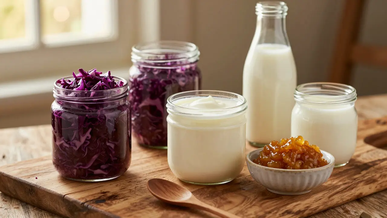 Kysané zelí, jogurt a kefír jako přirozené zdroje probiotik