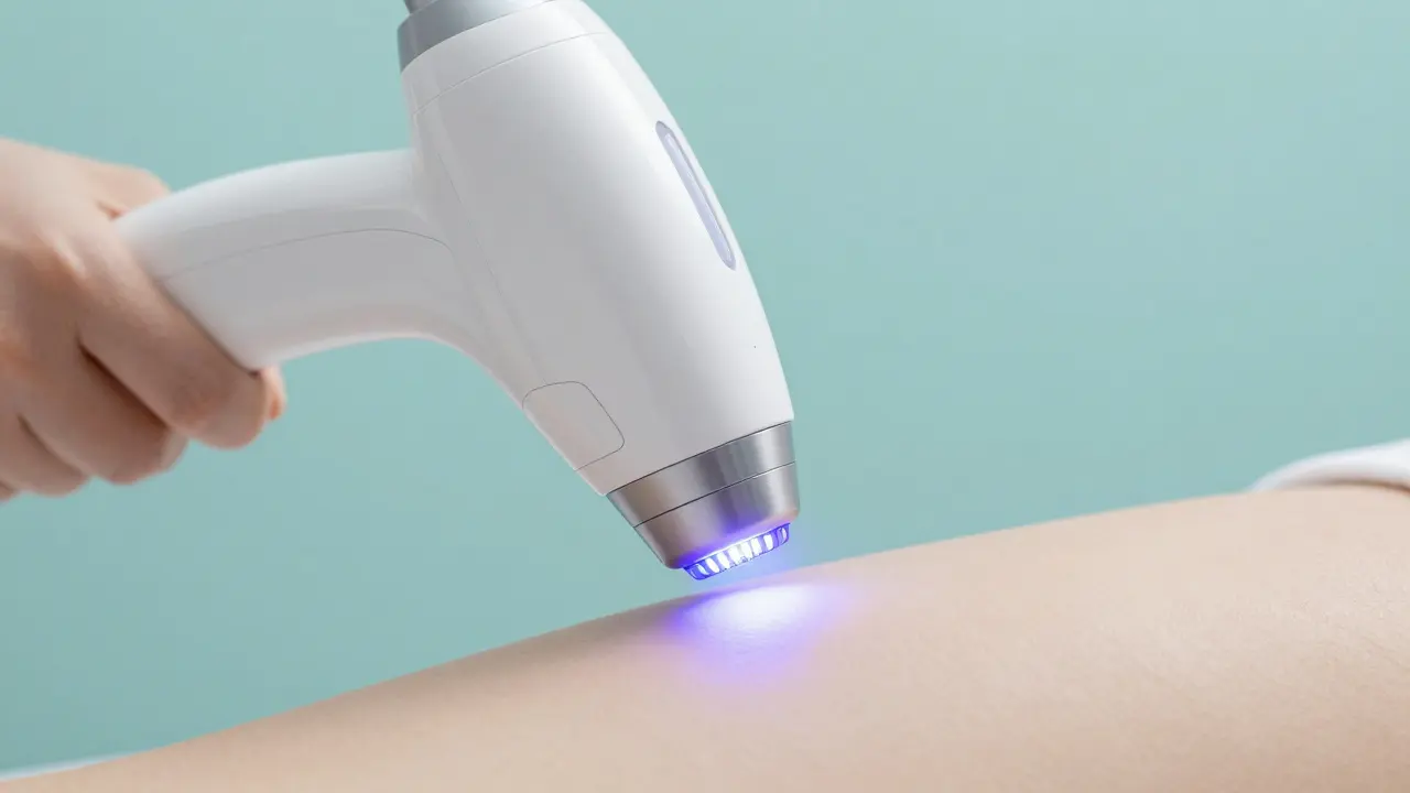 Moderní laserový přístroj pro trvalé odstranění chloupků v detailu.