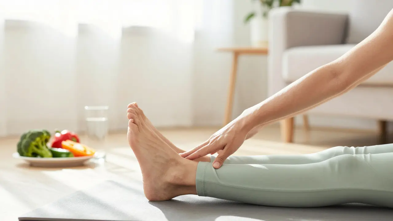 Žena cvičící jógu v prosvětleném pokoji pro podporu flexibility kloubů.