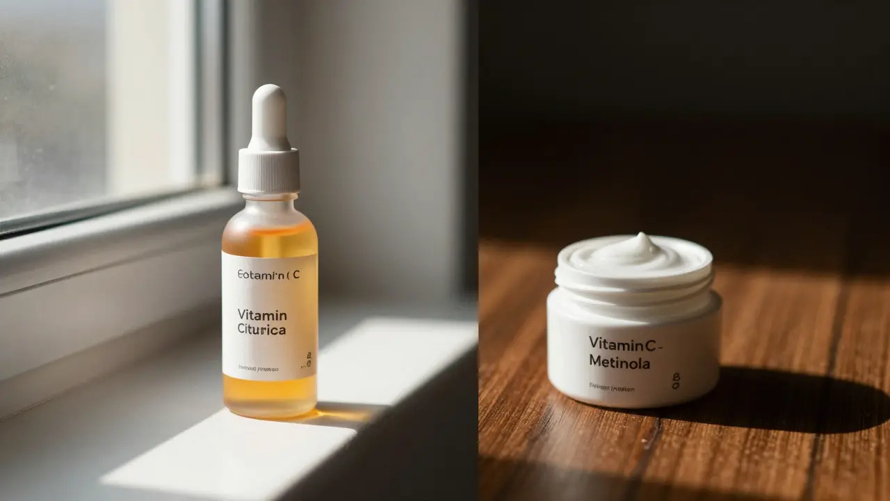 Kontrast mezi ranním vitaminem C a večerním retinolem