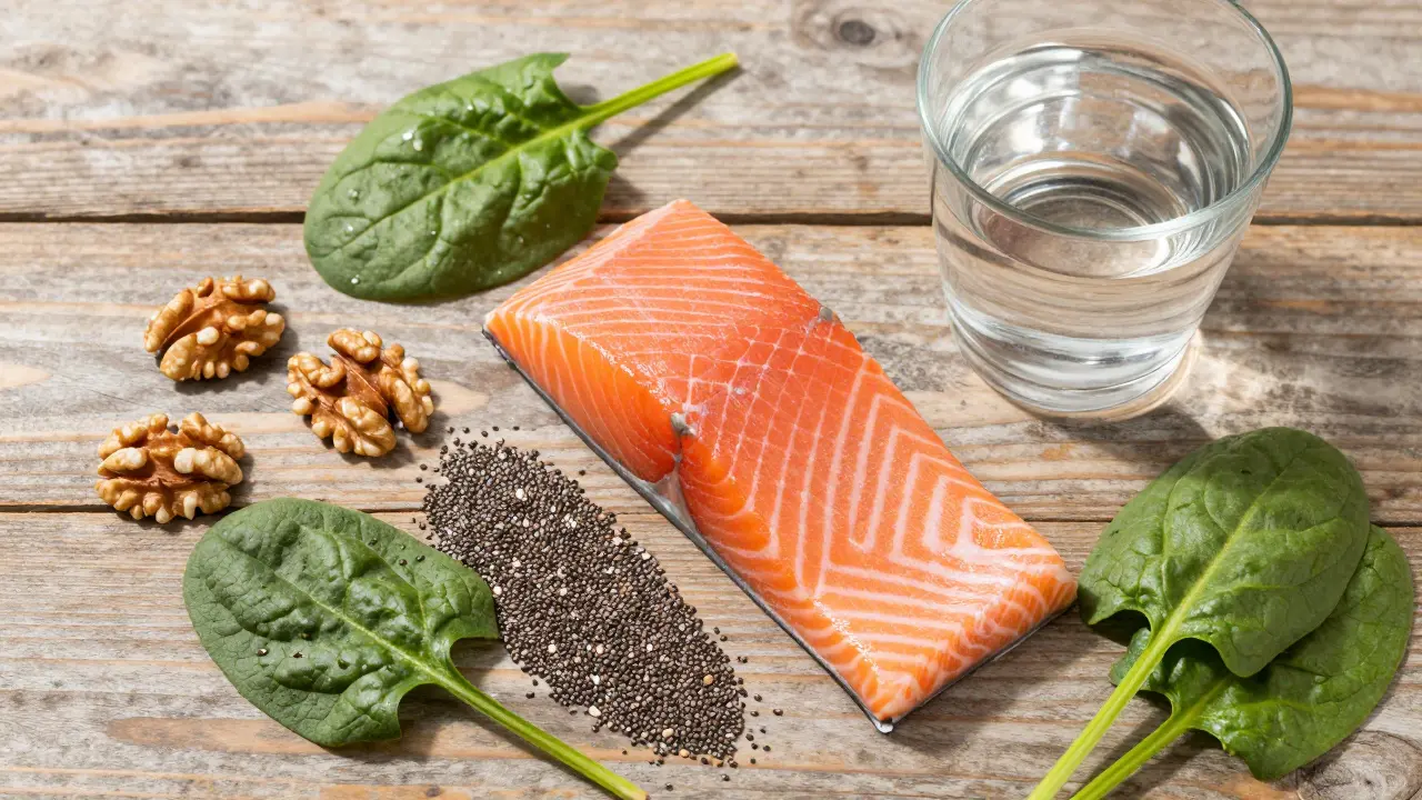 Potraviny bohaté na omega-3 a vitamíny pro zdravou kůži