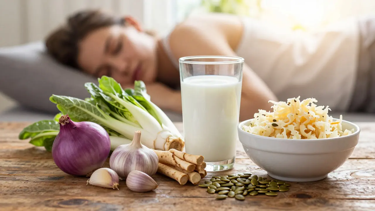 Prebiotické potraviny a fermentované produkty pro podporu zdraví střev